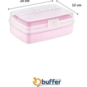 Resim Bfs 12 Bölmeli Çok Amaçlı Takı Toka Kutusu Dikiş Kutusu Kapaklı Organizer Kutusu Bölmeli Kutu 