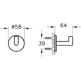 Resim VitrA Origin A4488434 Tekli Askı, Fırçalı Nikel 