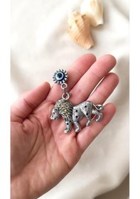Resim Magnet Aslan Metal Hayvan Mıknatıslı Buzdolabı Süsü 