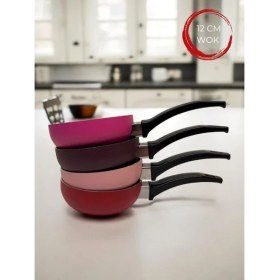 Resim Doremcy 12 cm Teflon Mini Wok Sos Tava Seti Mini Sos Tavası 