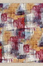 Resim On The Clouds Batik Desenli Renk Geçişli Dijital Baskı Yıkanabilir Kaymaz Taban Salon Halısı ve Yolluk MEG508, 180 x 250 