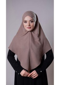 Resim Hürrem Bone Vizon Pratik Hazır Geçmeli Tesettür Eşarp Pamuk Caz Kumaş Tek Katlı Çapraz Hijab 2305 10 