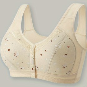 Resim Ön Kapatmalı Şık Kadın Dantel Süslemeli Çiçekli Bralette - Rahat, Kablosuz, Tam Kapsama Destek 