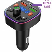 Resim REDMOON RM-738 RGB IŞIKLI BLUETOOTH MP3 ÇALAR ARAÇ CİHAZI TRANSMİTTER ARAÇ KİT CİHAZI 