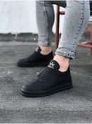 Resim WG Fashion Mp022 St Bağcıklı Ortopedik Yüksek/kalın Taban Erkek Casual Sneaker Siyah 