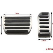 Resim Jeehugo Volvo Eski Xc60, S60, V60 İçin Kaymazsız Gaz Fren Pedalı Seti - Otomatik 2 Adet 