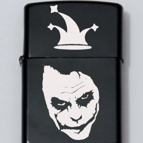 Resim Ada Lazer Joker Metal Benzinli Çakmak 