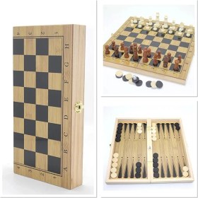 Resim Ahşap Satranç ve Tavla Seti ALK4242 