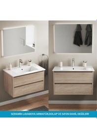 Resim Isvea Sistema T-flat Slim İnce Formlu Lavabo 81 X 46,5 Cm Beyaz Beyaz 