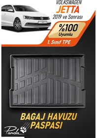 Resim Siyah Volkswagen Jetta 2016 Sonrası 4d Havuzlu Bagaj Havuzu 