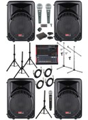 Resim Lastvoice Ample Classy-Paket-4 Aktif hoparlör ve Mixer Full Ses Sistemi Seti 