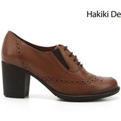 Resim Gönderi R Kadın Taba Antik Bağcıklı Orta Kalın Topuklu Hakiki Deri Oxford Ayakkabı Gdza13424040 Taba 