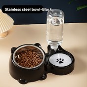 Resim Pet Supplies Kedi Otomatik Besleyici Entegre Pet Besleyici, Otomatik Su Dağıtıcısı, Kaymaz Eğimli Paslanmaz Çelik Kase, Kediler ve Köpekler İçin Uygun, Pil Gerektirmez, Güç Kaynağı Gerektirmez, Kedi Otomatik Besleyici 