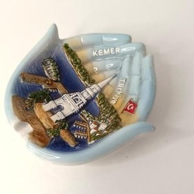 Resim Küllük Kül Tablası Seramik El Görünümlü Türk Bayraklı Ev Ofis Dekor 