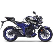 Resim Yamaha Mt-25 2014-2018 Şeritli Siyah-beyaz Sticker Set Çok Renkli 