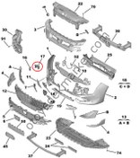 Resim Peugeot 508 (2023-2025) Ön Tampon Görüş Yardımı Kamerası Mesnedi (Orijinal) 