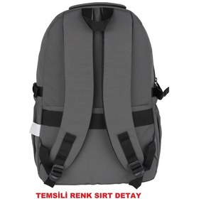 Resim Relaxion Gri 2057 Su Geçirmez Astarlı Kumaş Sırt Çantası Gri 