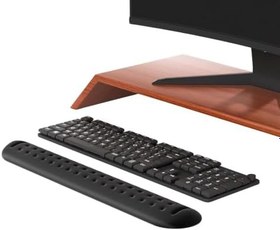 Resim Klasse Gaming Klavye Desteği, ErgoPad, Kaymaz Tabanlı, Nefes Alan Kumaş, Ağrı Önleyici (Siyah Klavye Desteği) 
