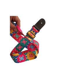 Resim Rj200-c3 Gitar Askısı Deluxe Teal Guitar Strap Deri Başlıklı 2 Katlı 
