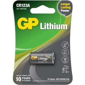 Resim GP Batteries Gp Cr123a 3v Lityum Tekli Paket Pil (GPCR123A-U1) Fotoğraf Makinesi Pili 