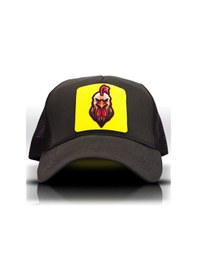 Resim Horoz Figürlü Hayvan Desenli Asker Yeşili Beyzbol Şapka Unisex Çok Renkli 
