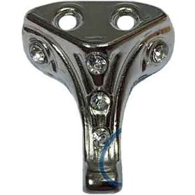 Resim Moda Taşlı Ahşap Sandık Ayağı, Kutu Ayak 2,5 Cm - Nikel, 100 Adet Ahşap 