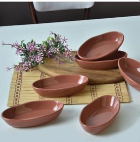 Resim Kızıl Kahve Deniz Çerezlik 14 Cm 6 Adet 607 