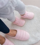 Resim First Step Paraşüt Kumaş Kürklü Anne Terlik Ve Bebek Panduf (terlik Ve Panduf Ayrı Satılmaktadır.)-pembe/pink-t 