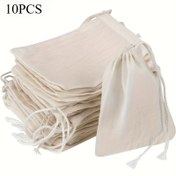 Resim 10/40 Adet İpli Muslin Çantalar - Saklama, Çay, Baharat, Sabun, Şekerleme, Takı ve DIY El Sanatları İçin Ev Dekorasyonu (10.16 x 7.62 cm), İpli Torbalar 