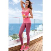 Resim Yeni İnci Pembe (Yoga-Fıtness-Pilates-Koşu) Sporcu Tayt Alt Üst Takım 