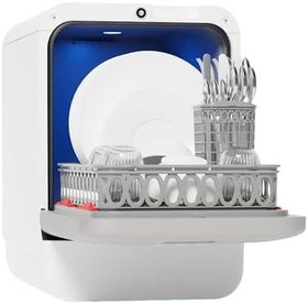 Resim Bob Taşınabilir, 3L Su Kapasiteli Mini Bulaşık Makinesi | Karavan, Tekne, Ofis ve Küçük Mutfaklar İçin Bulaşık Makinesi, GRİ KAPAK 