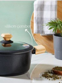 Resim Auris 22 Cm Derin Tencere Siyah 