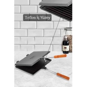 Resim Allians Pratik ve Şık Teflon Yüzeyli El Tost Makinesi, Hızlı ve Kolay Kullanımlı 