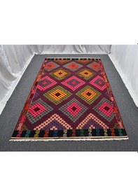 Resim Zehra Abla Halı Yeni El Dokuması Benzersiz Bergama İzmir Yörük Yün Cecim Kilim 6374 