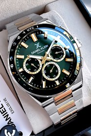 Resim Daniel Klein Exclusive Damatlık Erkek Kol Saati Su Geçirmez Gümüş Gold - Çelik Kordon Hediye Bileklik DKE2136C1 