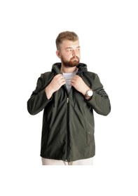 Resim Mode Xl Büyük Beden Softshell Waterproff Kapüşonlu Mont 21235 Haki 001 