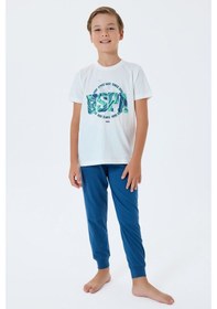 Resim U.S. Polo Assn. U.s. Polo Assn. Beyaz Erkek Çocuk Pijama Takımı 