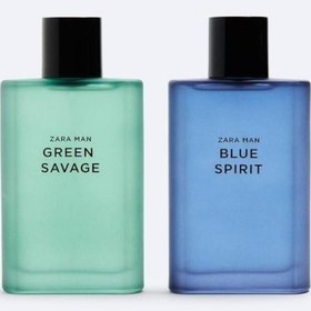Resim Zara Man Blue Spirit + Green Savage Erkek Parfüm EDT 2 x 90 ML 