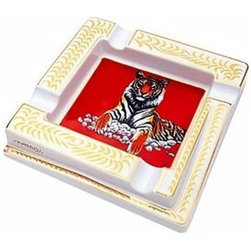 Resim Puro Kül Tablası Kaplan Desenli Seramik Pkl0163 