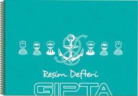 Resim Spiralli Resim Defteri 17x24 25 Yaprak Plastik Kapak Turkuaz 2076 