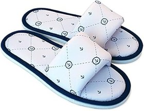 Resim Erkek Gri Marine Desenli Yumuşak Tabanlı Ev Terlik 