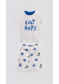 Resim Aden Kids "kedili Desenli Bebek Ve Çocuk Yazlık Pijama Takımı - Rahat Ve Şirin 0-4 Yaş Unisex" Laci 