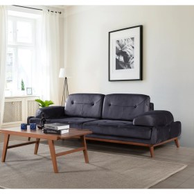 Resim Perla Sofa Nelson Üçlü Koltuk Babyface Antrasit 