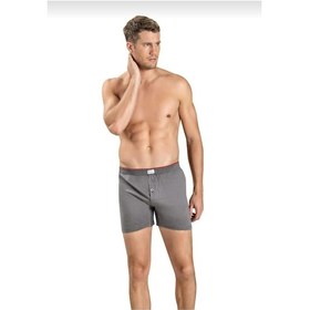 Resim Jiber 127 Erkek Havlu Kemer Penye Boxer Tekli gri 