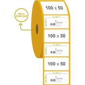 Resim 100MM X 50MM Kuşe Etiket 800'lü 10 Rulo 