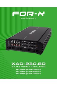 Resim For-X XAD-230.8D 8 KANAL PROFESYONEL OTO AMFİ 