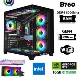 Resim Xaser Velox X410 i7 14700F 32 GB 1 TB SSD 16 GB RTX5080 Free Dos Masaüstü Oyuncu Bilgisayar 