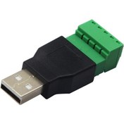 Resim Usb Erkek - 5'Li Klemens Çevirici - Usb 2.0 To 5-Pin Terminal 