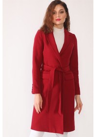 Resim Z6628 Dewberry Bayan Palto-bordo-bordo 