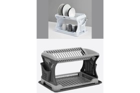 Resim Feyza Design Iki Katlı Modüler Bulaşıklık Tabaklık ve Kurutmalık Seti 